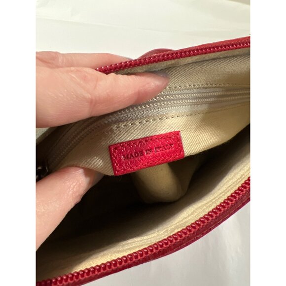 Rare Y2K Kate Spade New York Boar Skin Red Leather Shoulder Made In Ital - Picture 8 of 15